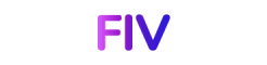 Logo de FIV en colores vibrantes sobre fondo negro